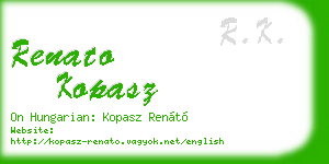 renato kopasz business card